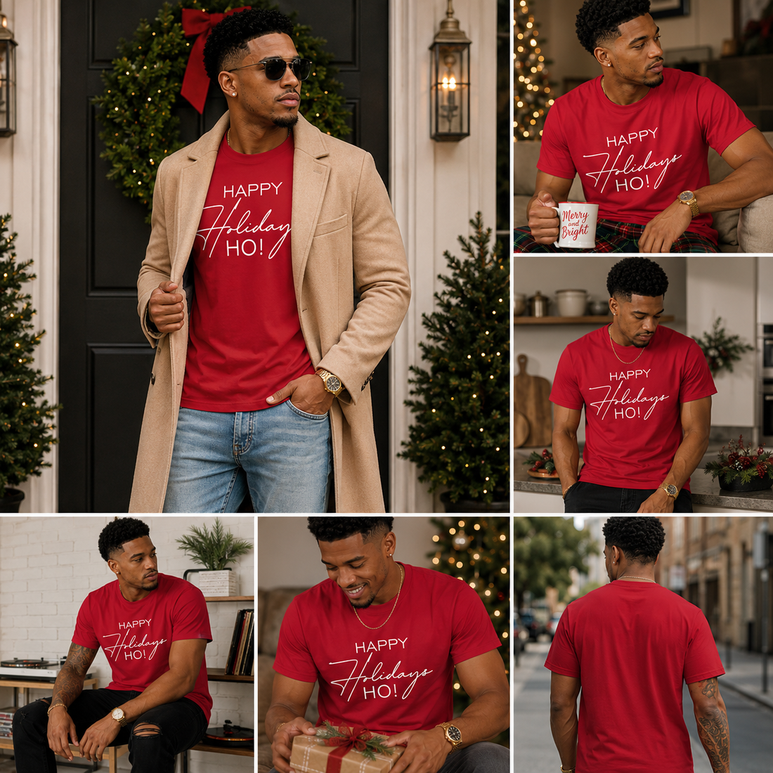 Happy Holiday Ho - White Logo T-shirt